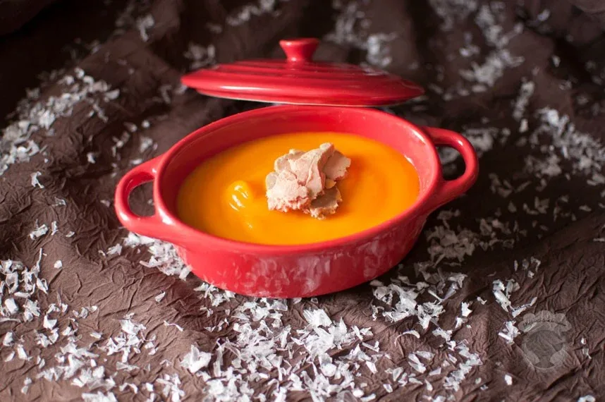 soupe de potiron au foie gras